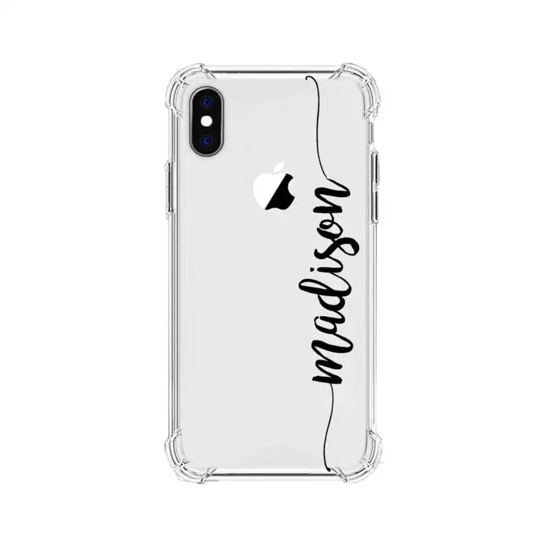 Вертикальный писатель персонализированные на выбор для iphone 8 Plus 11 pro max Прозрачный чехол для iphone 11 pro max чехол для телефона DIY