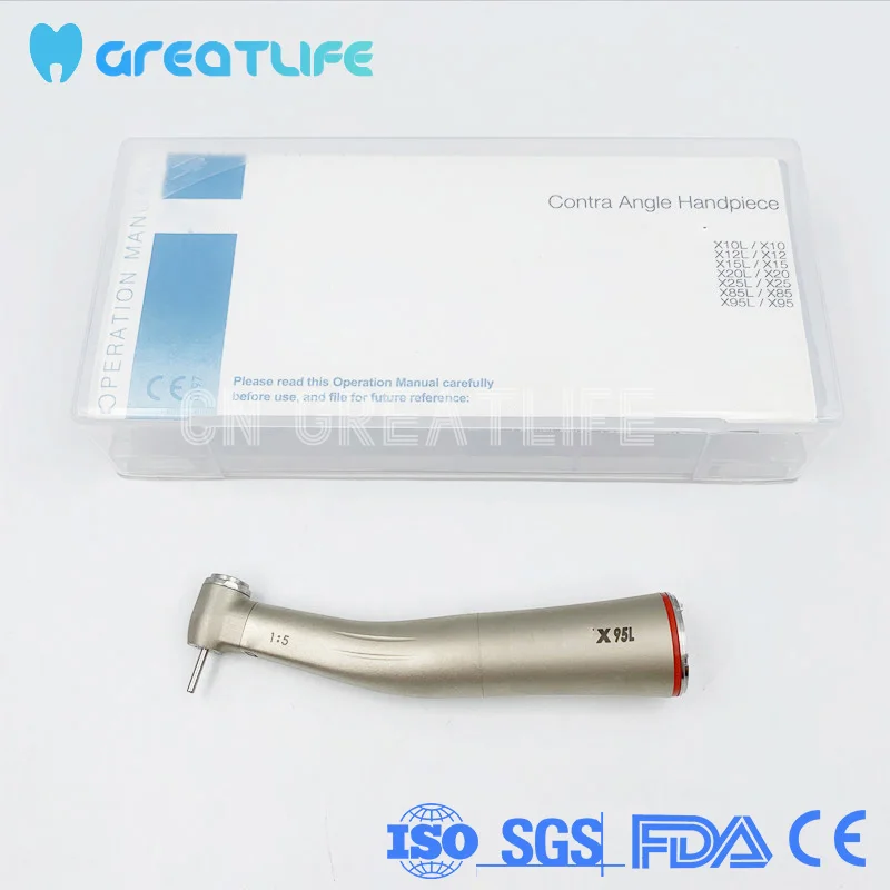 

Ti Max Type1:5 Increasing Push Button Dental Handpiece Low Speed Led Contra Angle Handpiece Contra Angle Handpiece