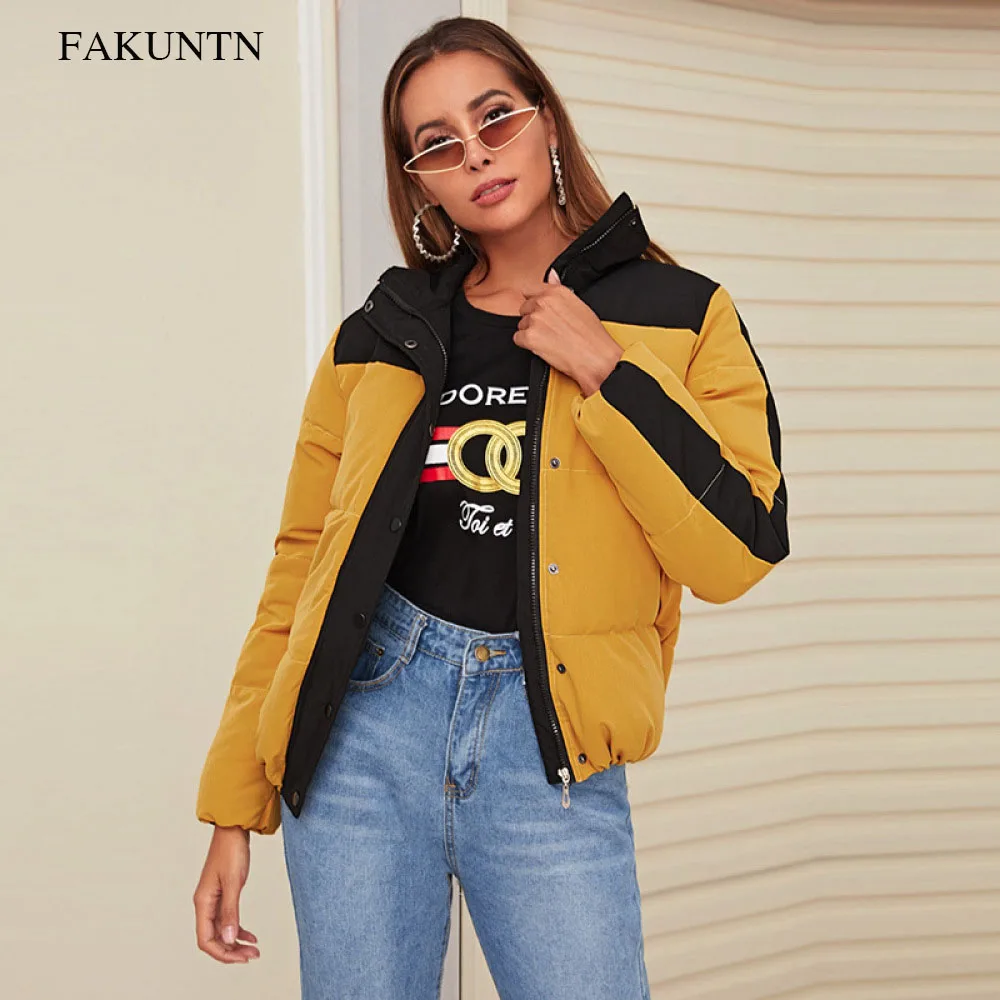 

Woman Fashion Parka Jackets Coats 2020 Winter New Long Sleeve Warm Jacket Zipper Female Casual Parka Outerwear Winter Coat Women