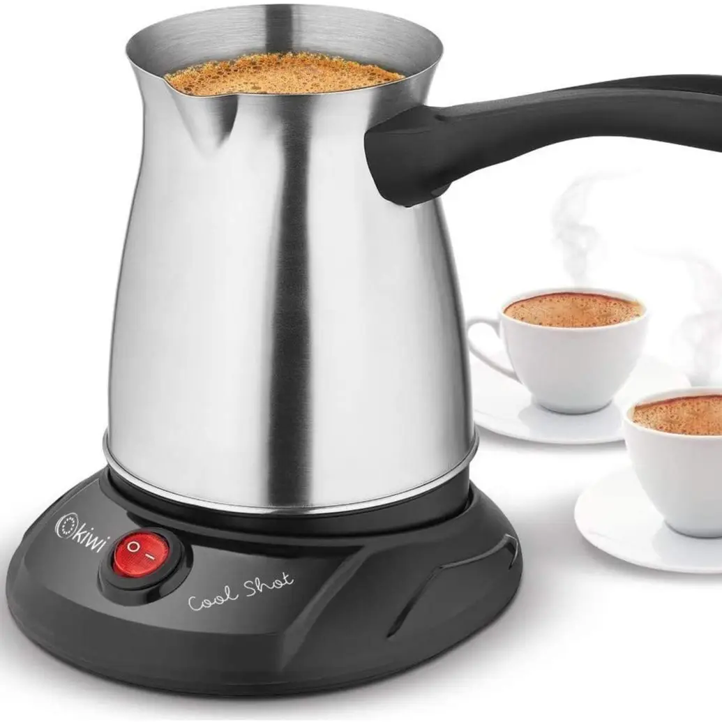 

Sparkling Turkish Coffee Machine Maker Stainless Steel EU Plug Home Appliance Barista Electric Pot Kiwi Noel Gift Hellenic Greek