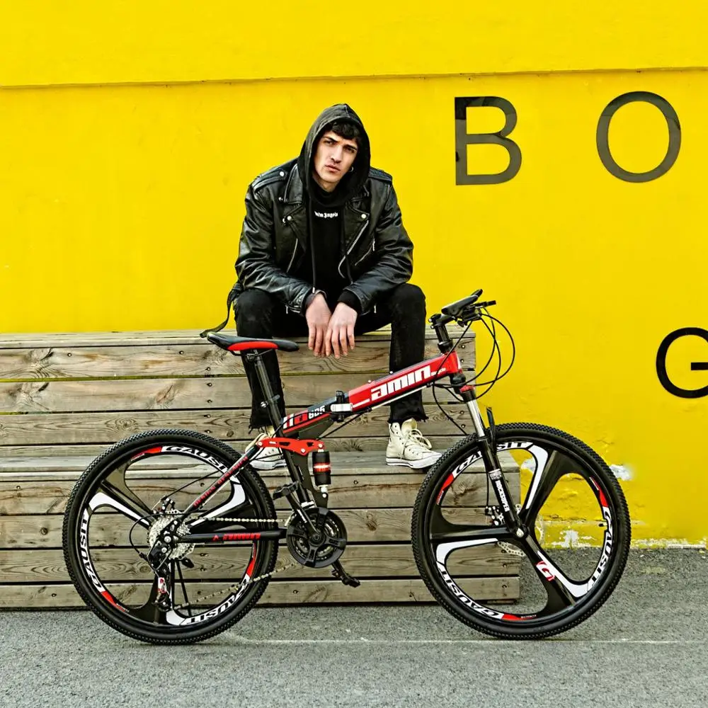 26 дюймов складной горный велосипед стальной каркас 21 скорость Снежный