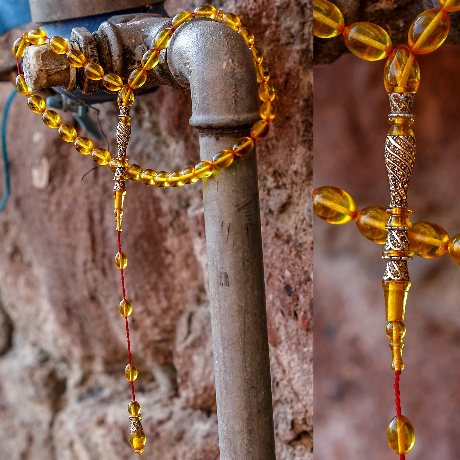 

Ottoman Design Special Workmanship Squeezed Amber Tasbih Fashion Turkish Premium Quality Handmade Jawelery