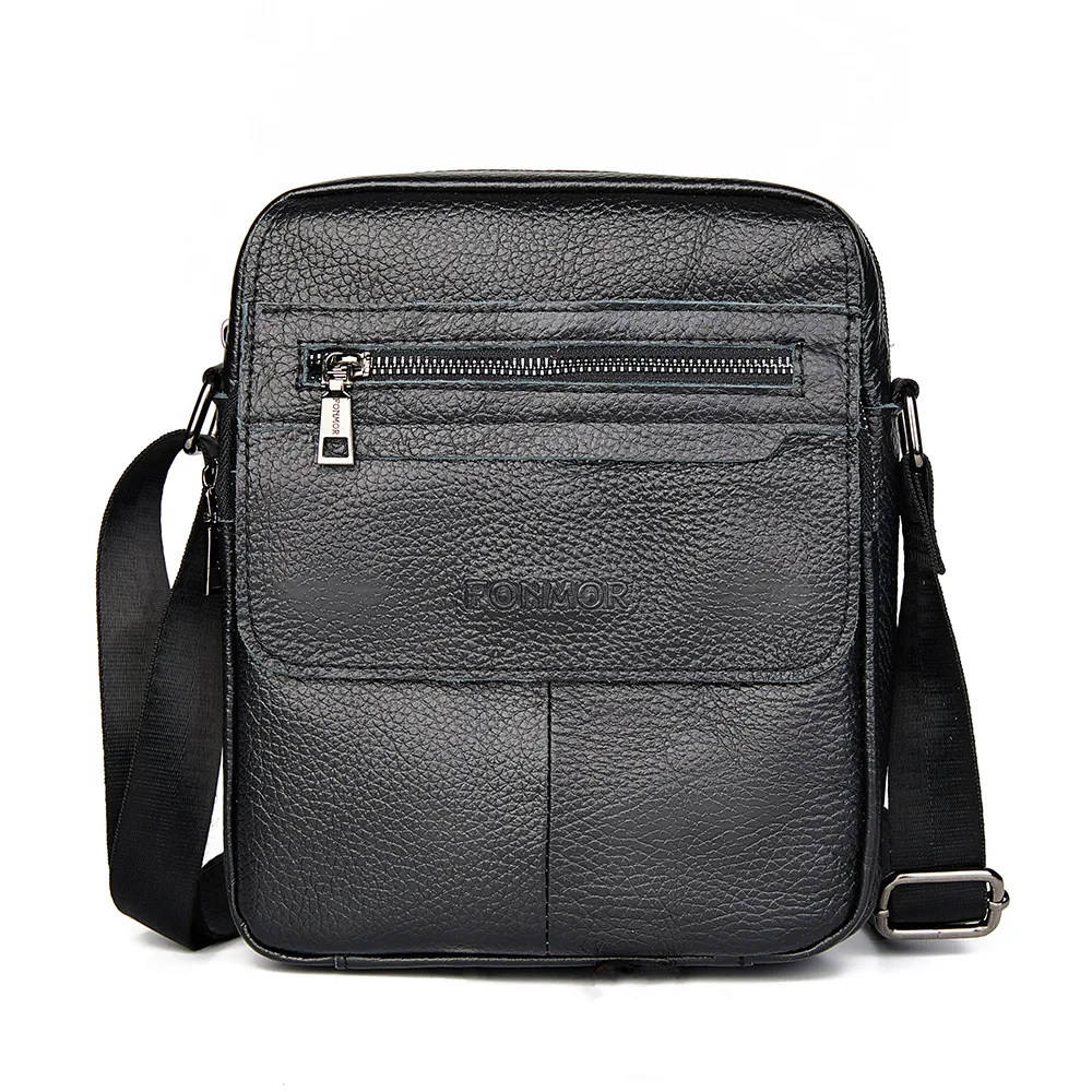 

Quality Original Leather Male Casual Shoulder Messenger bag Cowhide Fashion Cross-body Bag 8" Pad Tote Mochila Satchel bag