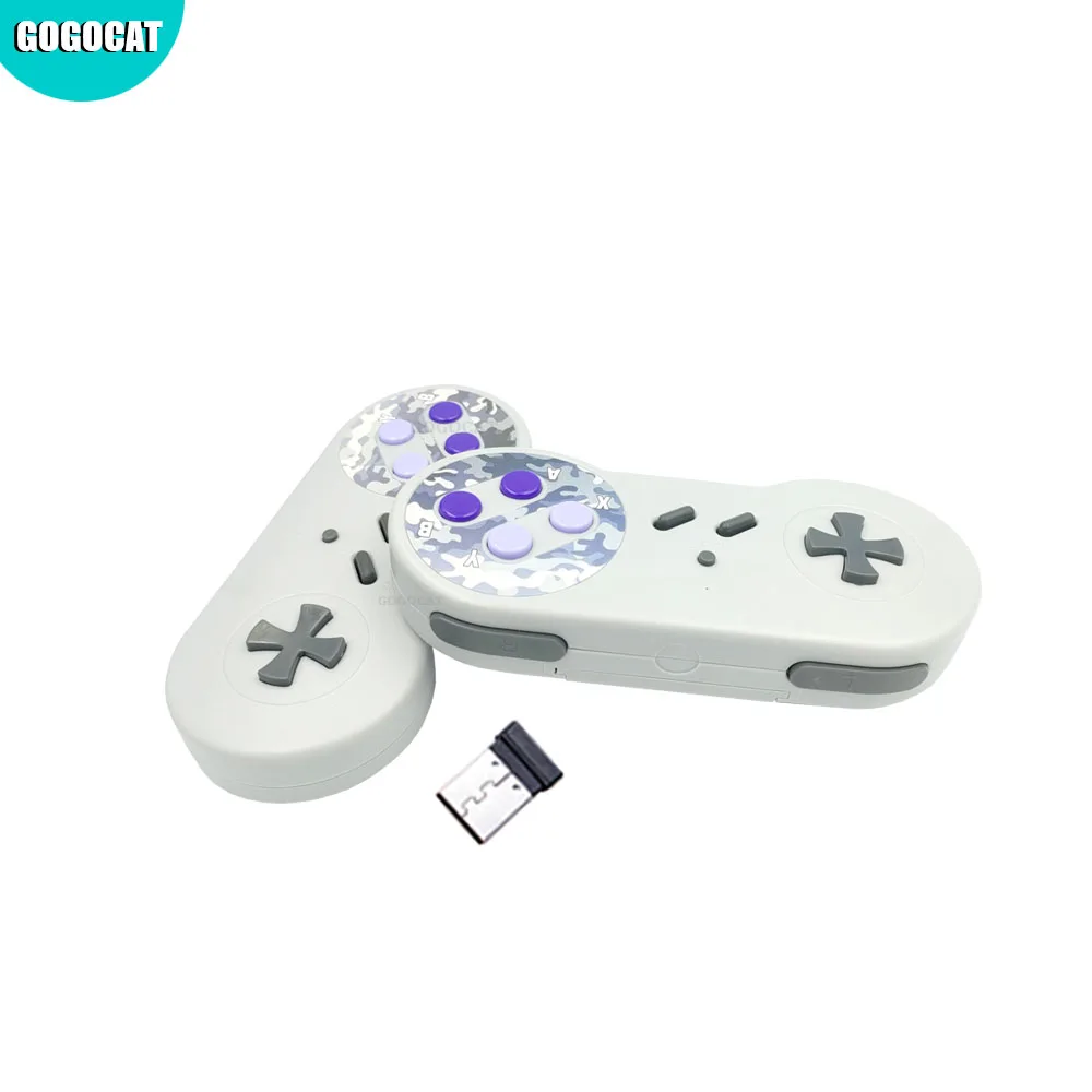 

GOGOCAT 2.4G Wireless Gamepad Joystick Game Gaming Controller Joypad for PS3/PC/Laptop Android Windows Raspberry Pi 4 NESPi Gift