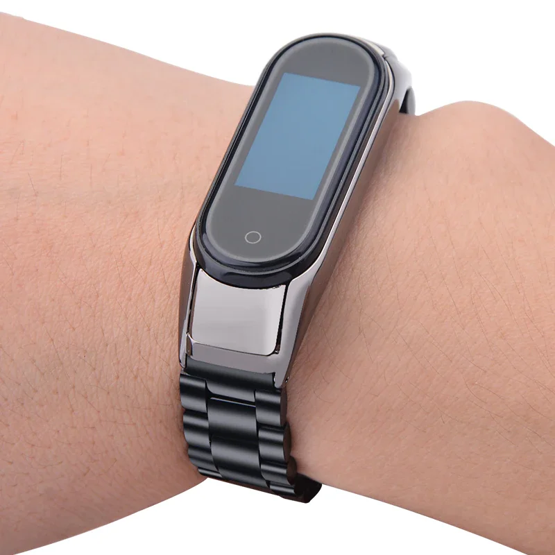 Металлический ремешок для браслета Mi band 5 4 из нержавеющей стали на запястье Xiaomi mi Wrist Miband Smart watch on.