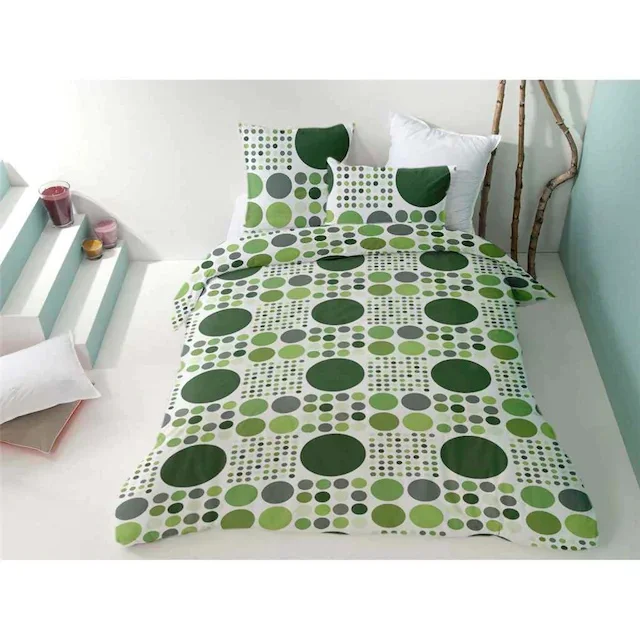 

Scrub 100 Cotton Double Bed Duvet Cover Set Bubbles Green 249085411
