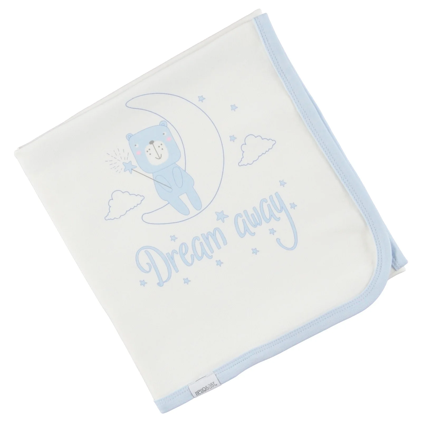 Ebebek HelloBaby baby boy Мишка с принтом одеяло 80x80 см-синий