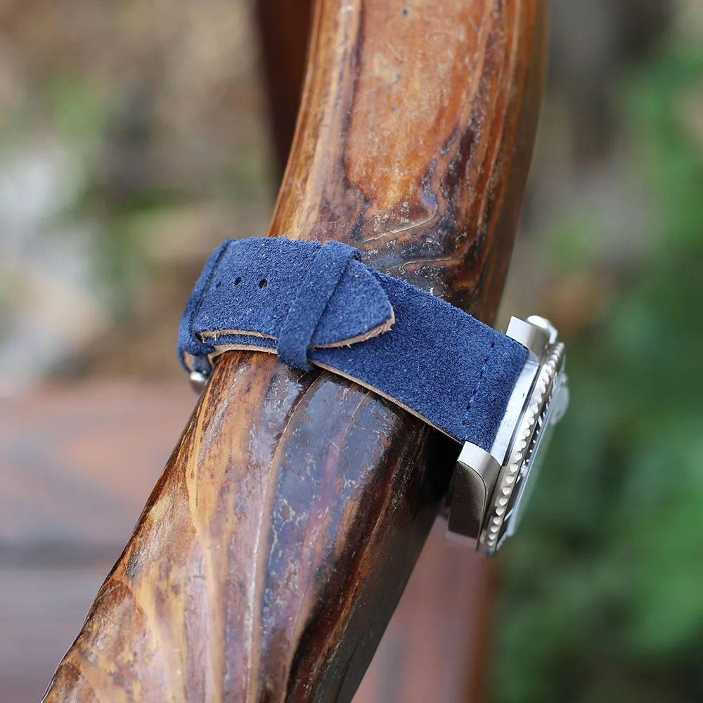 Onthelevel Handmade Suede Watch Strap Band Double Layer 18mm 20mm 22mm 24mm Black Brown Coffee Gray Color Watchband | Наручные часы