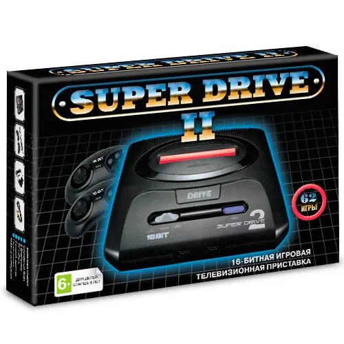 Игровая приставка 16bit Sega Mega Drive 2 Classic (62 игры) | Электроника
