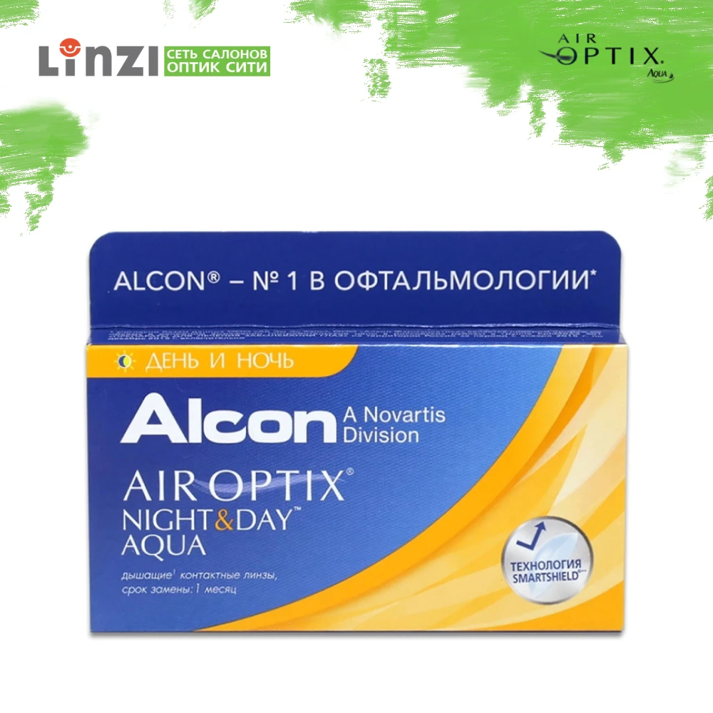 Контактные линзы Air Optix Night&ampDay Aqua (3 шт) R: 8.4 | Красота и здоровье