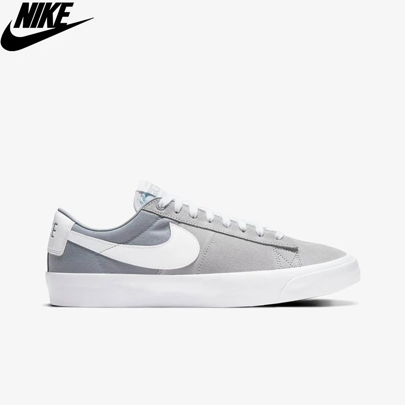 Оригинальный Nike SB Zoom Blazer Low Pro Для Мужчин 'S из серой замши Спортивная обувь DC7695 001