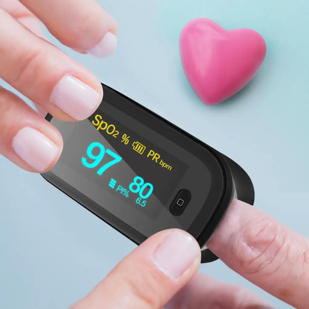 

Portable Oximeter Finger Pulse OLED PI PR SpO2 Pulse Oximeter Fingertip Pulsoximeter Blood Oxygen Heart Rate Monitor Saturation