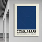 Монохромный синий плакат от ива Клейн, выставка Лос-Анджелеса Dwan 1961, цифровое скачивание