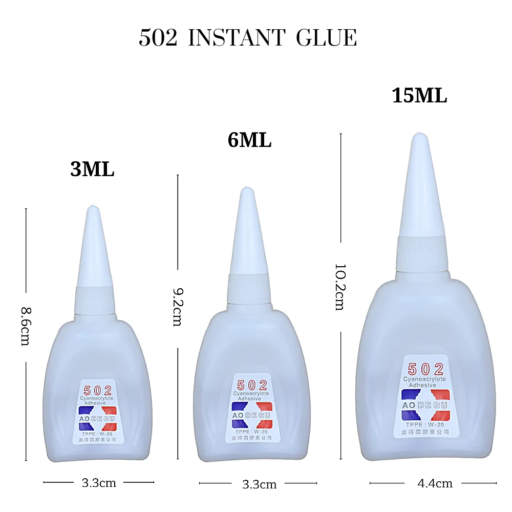 1Pcs 3ML/6ML/15ML 502 Instant Glue Strong Adhesive Glue DIY Liquid Jewelry Toy Shoes Special Super Quick Drying Transparent Glue