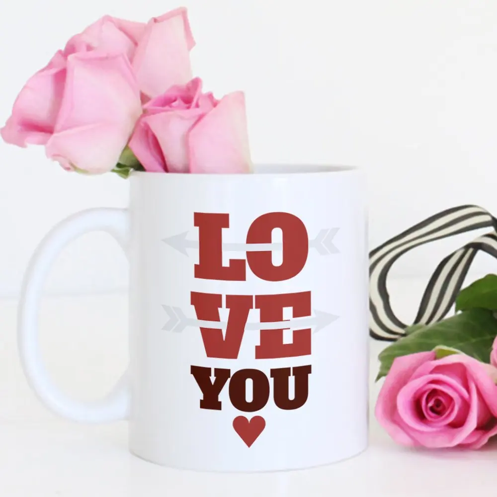 

Персонализированная белая кружка (День Святого Валентина темали-25)