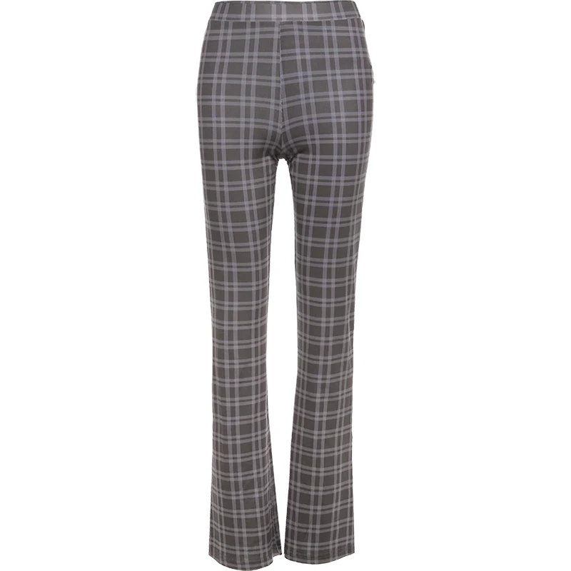 

Retro British style child high waist super leg long casual trousers women all-match micro horn trousers