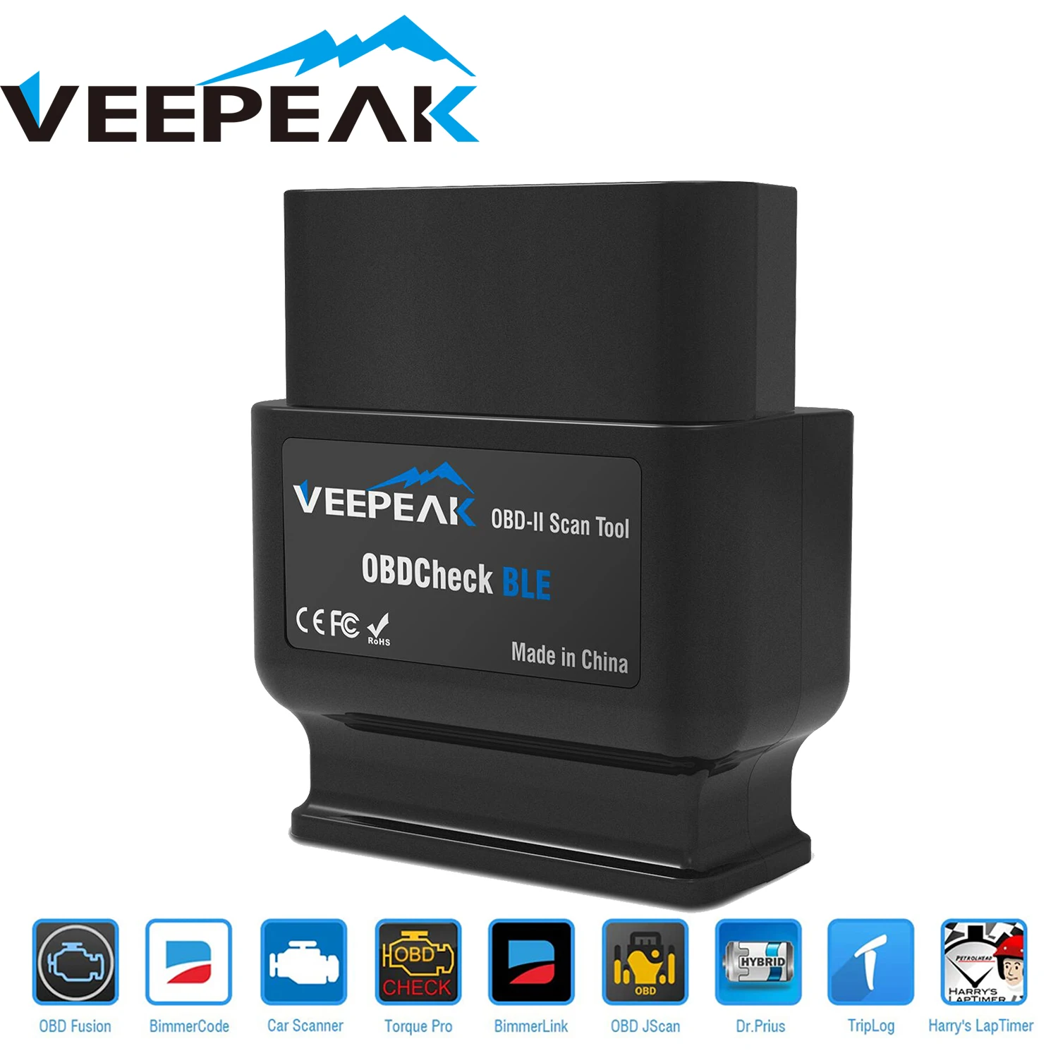 Veepeak-herramienta de diagnóstico OBD2 con Bluetooth, escáner automático OBD II para iOS y Android, BT4.0, revisión de motor de coche