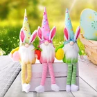 Пасхальное яйцо Fengrise, кукла Рудольфа, кролик, эльф, зеленый, розовый, желтый кролик, пасхальный подарок для детей сделай сам, украшения для домашней вечеринки на Пасху