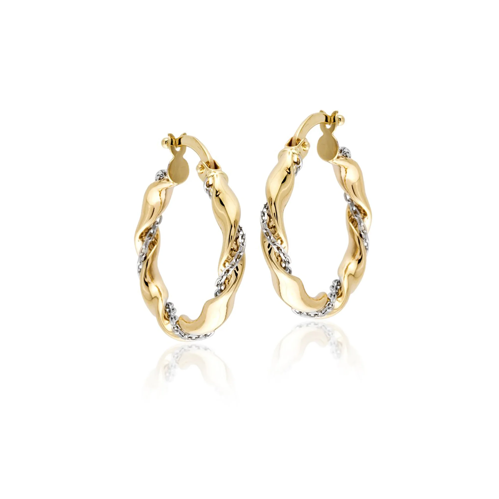 

Gold Circle Earrings with Details for Women - Gift for Her - Birthday Gift - 14k Gold Earrings - 001