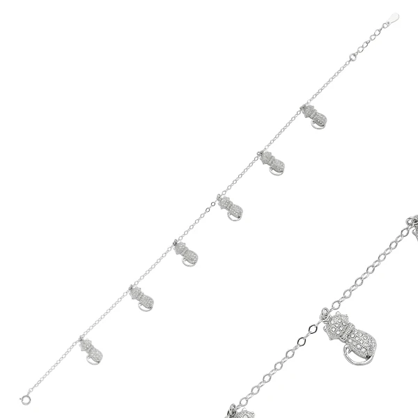 

Silver 925 Sterling Cat Patterned Bangle