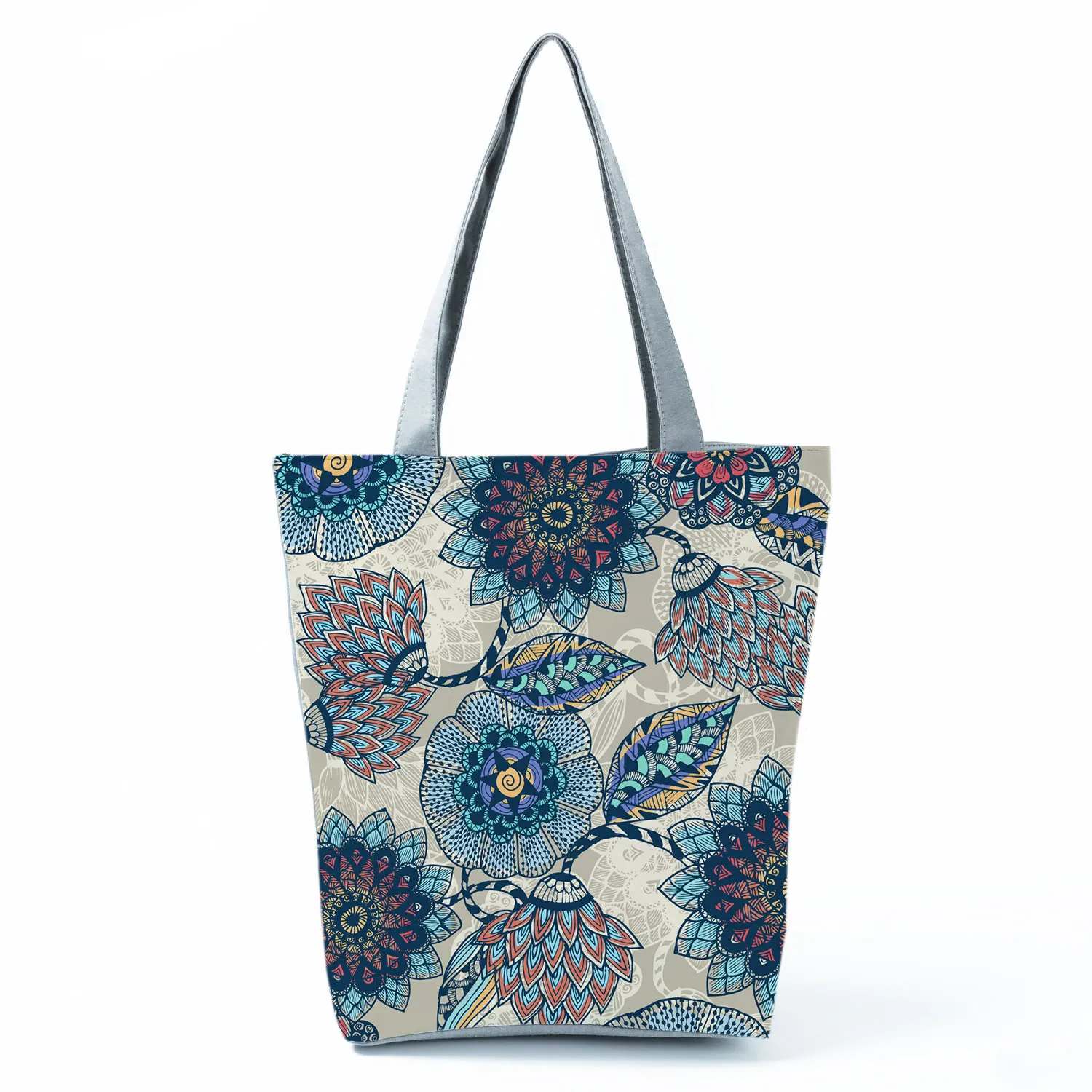

Classic Floral Storage Handbags Fashion Women Large Capacity Reusable Shopping Bag Unique Shoulder Bag Hot Sale Travel Beach Bag