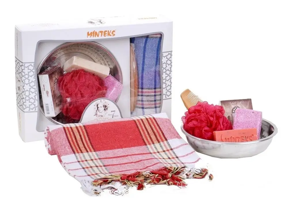 Набор для ванны Турецкий Хаммам: металлический чаша пемза - Цена: 