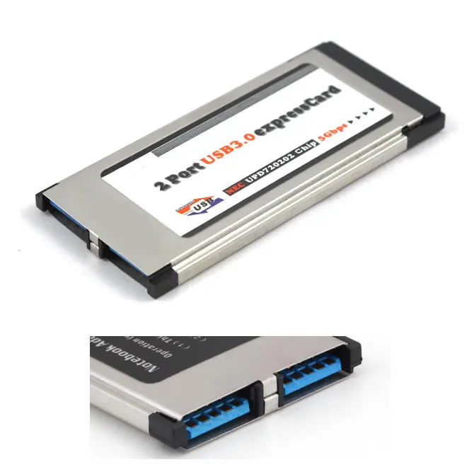 ExpressCard 34 мм 2 порта USB 3 0 5 Гбит/с адаптер Экспресс карты ноутбук NEC|usb 3.0 expresscard