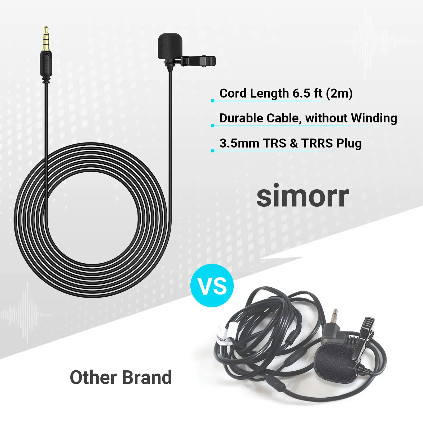 condenser microphone SmallRig L1-3.5mm TRS/TRRS Professional Lavalier Microphone for Mobile Phone Computer Vlogging Lapel Clip-on Mic 6.5ft 3388 podcast microphone