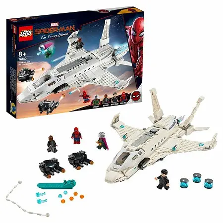Конструктор LEGO Marvel Super Heroes Реактивный самолёт Старка и атака дрона 76130 | Игрушки