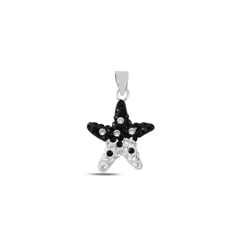 

Silver 925 Sterling Zircon Stone Sea Star Pendant