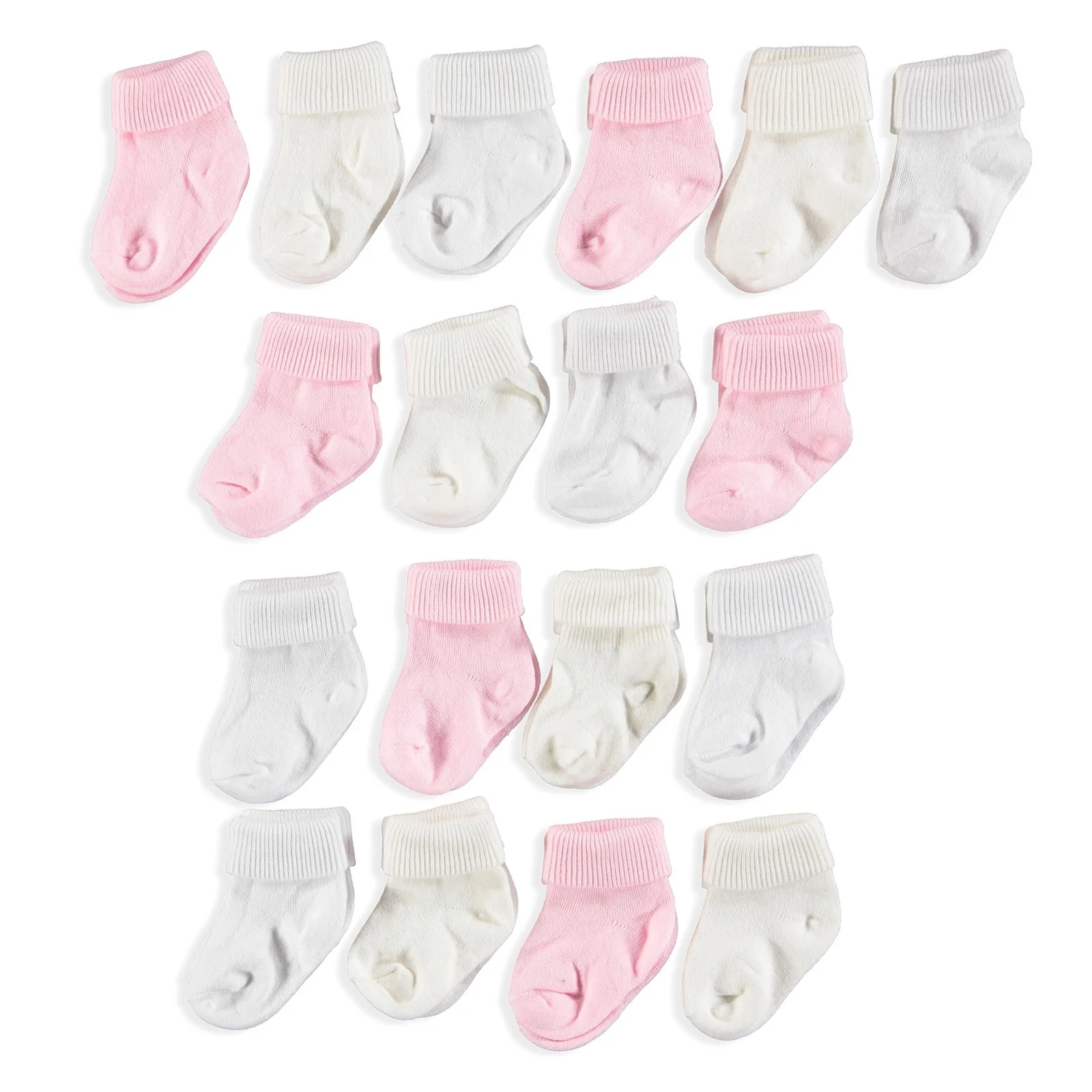 Носки детские ebebek HelloBaby розовые 3 мес.-18 шт |