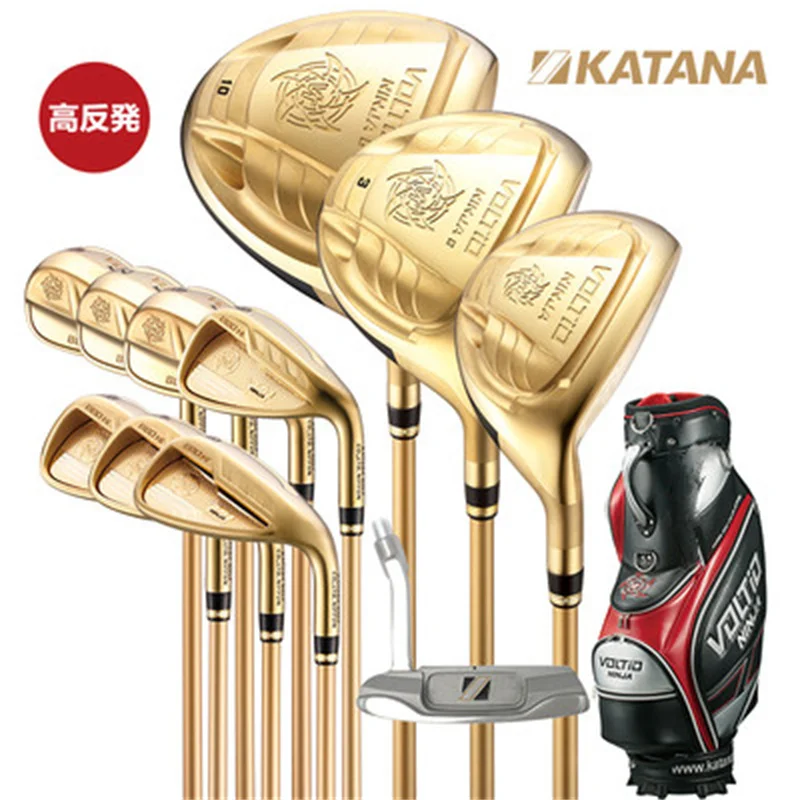 OEM KATANA Golf Clubs Golf Men's KATANA VOLTIO Gold Carbon Fiber Golf Set with Bag