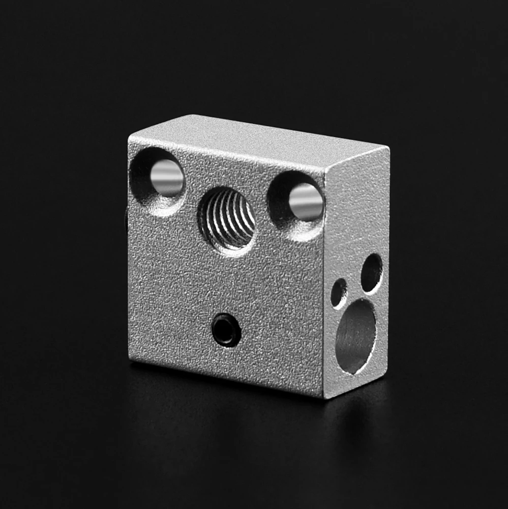 

5PCS a lot CR8 Aluminum Heat Block (20*20*10mm) Hot End Heater Head Extruder 3D Printers Part heat bolck aluminum 3d print Parts