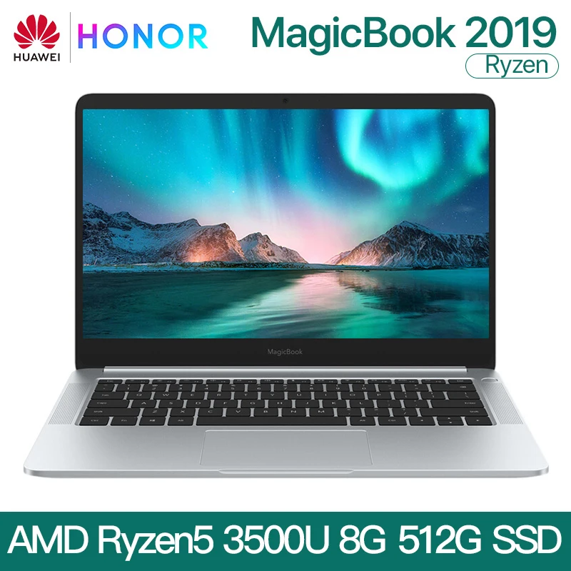 Ноутбук HUAWEI HONOR MagicBook 2019 14 дюймовый ноутбук AMD Ryzen 5 3500U 8 ГБ 512 Гб PCIE SSD FHD IPS ноутбуки