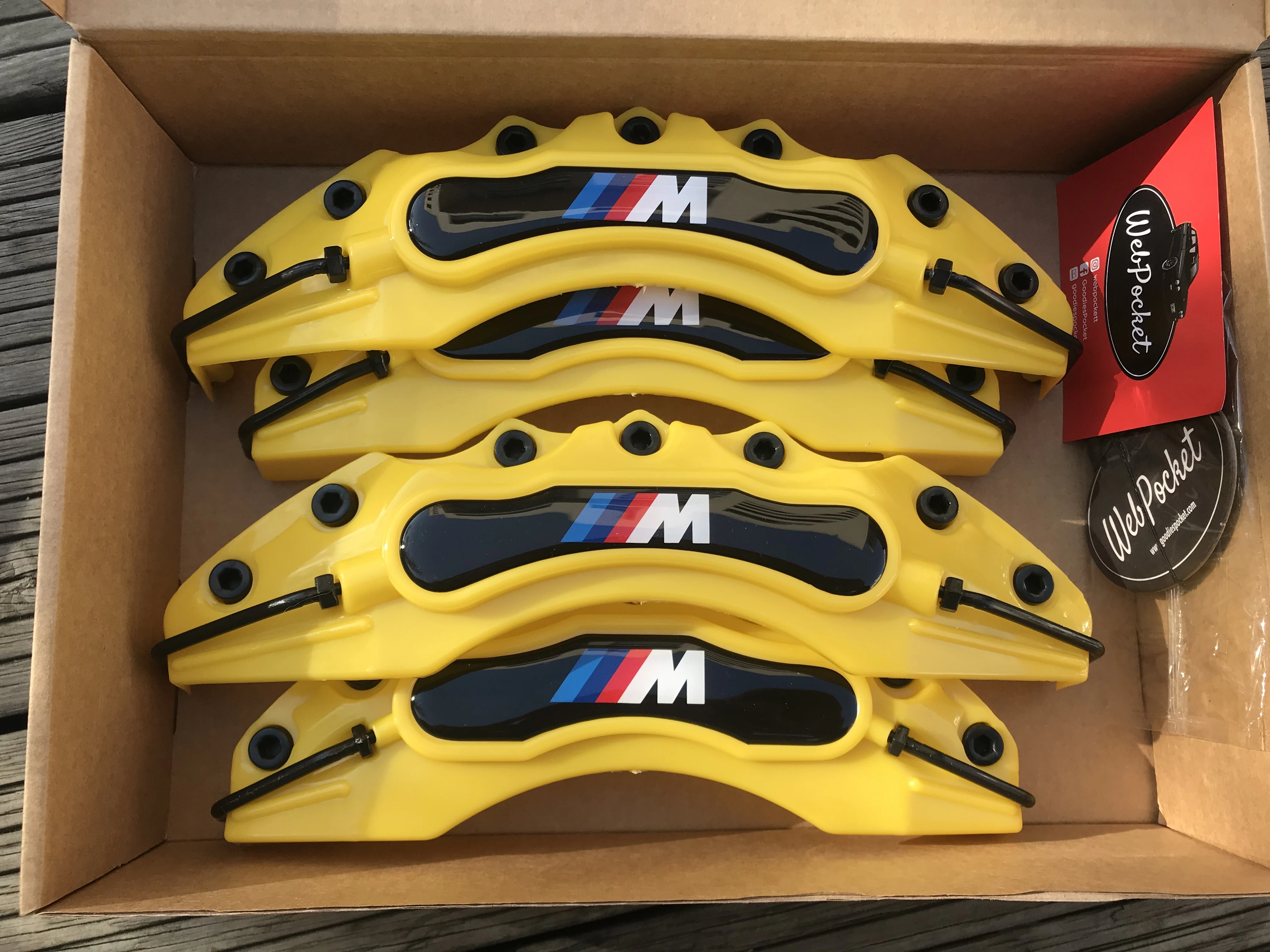 4 шт. Чехлы для тормозных суппортов BMW M Power Yellow E30 E36 E46 E39 E90 E91 E92 E60 F80 F82|Тормозной