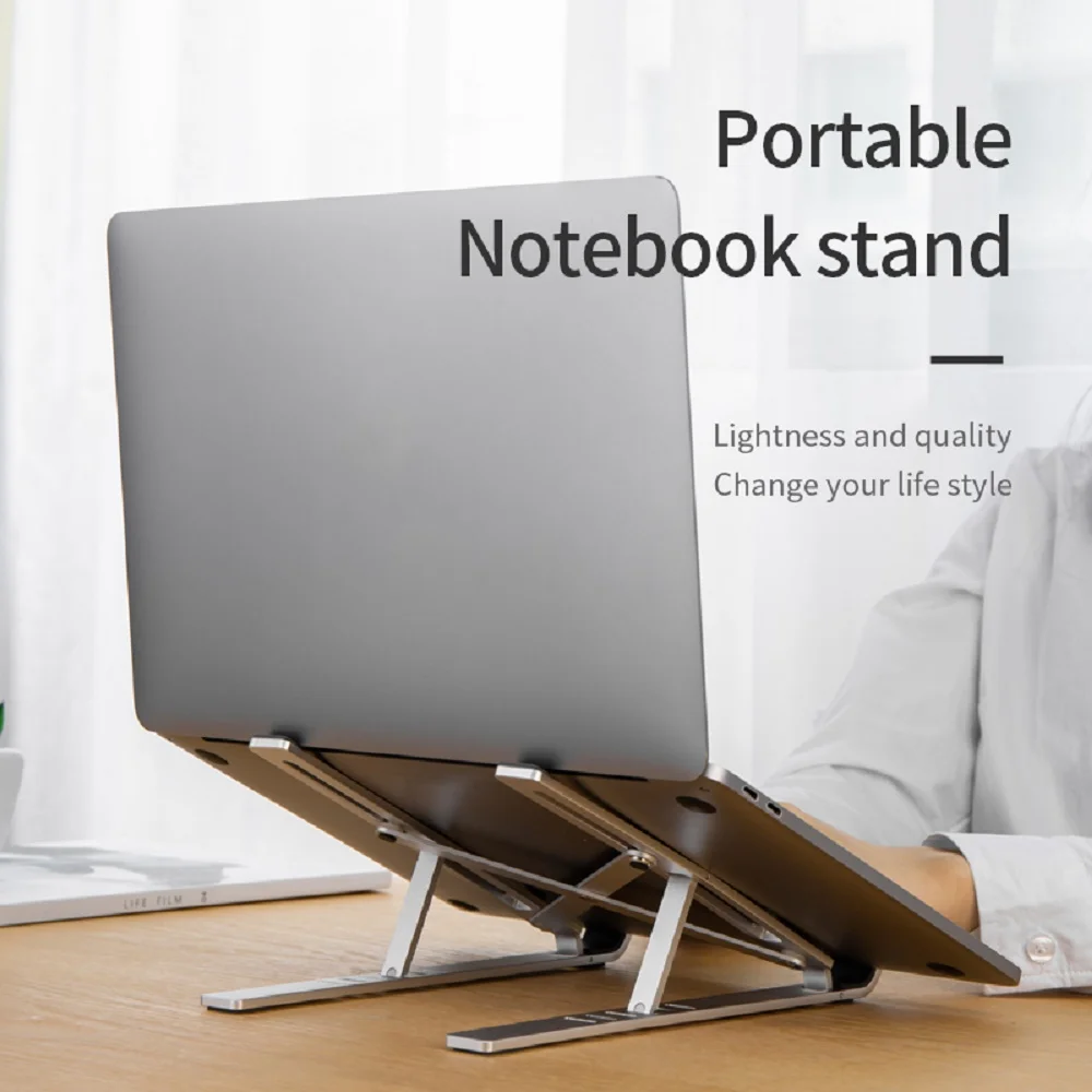 Держатель-подставка для ноутбука LLANO алюминиевый регулируемый кронштейн