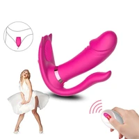 9 speed heating butterfly dildo vibrator with remote control pussy clitoral stimulator g spot vibrating for women adult supplies