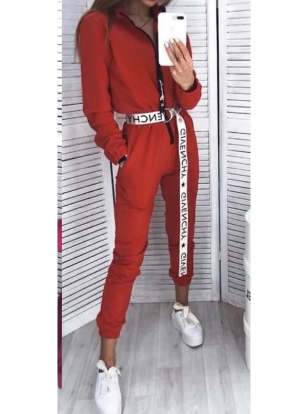 

SPORTS JUMPSUIT WITH ZIPPER COMFORTABLE SOFT DAILY USE CHIC OF DETAIL ELEGANT NEW IMPRESSIVE SEASON PRODUCT