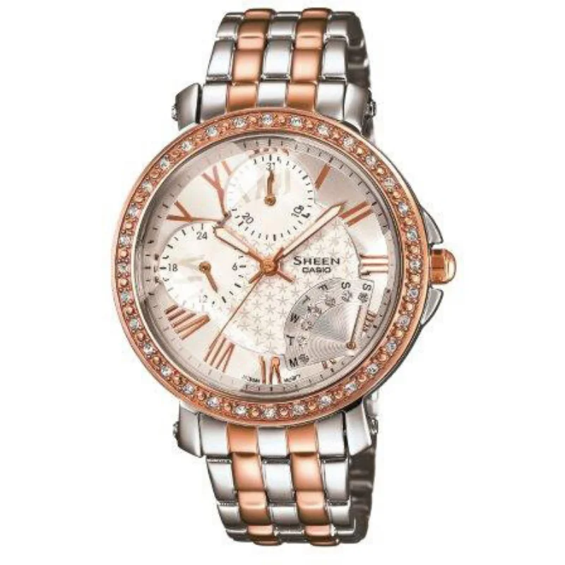 Женские Оригинальные стальные часы Casio % 100 модные роскошные водонепроницаемые