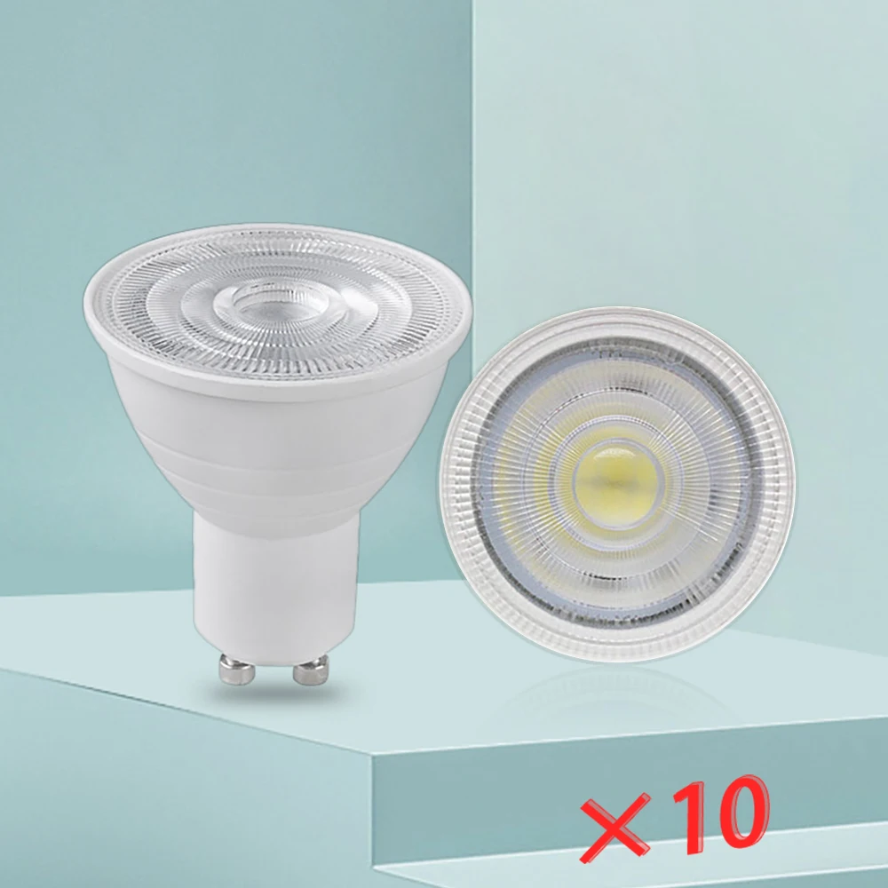 

10pcs GU10 Led Spotlight Bulb CW 6500K+WW 3200K 2835 SMD Spot Light 24 120 Degree 5W 7W For Home Energy Saving Indoor