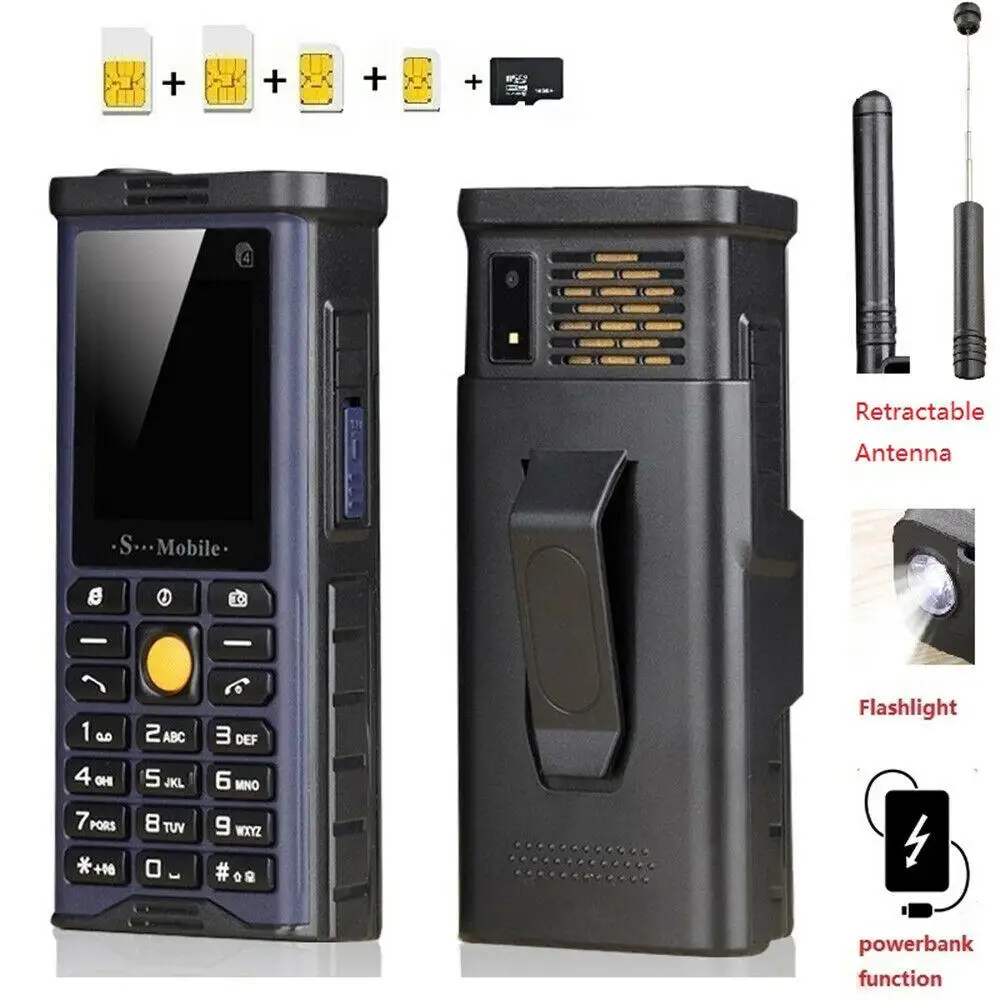 Телефон кнопочный S Mobile на 4 сим карты S-G8800 АКБ 10 000 mAh + функция  power bank | AliExpress