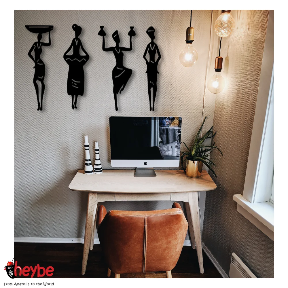 Африканские женщины Деревянный декор стен Живопись Портрет Гостиная Спальня