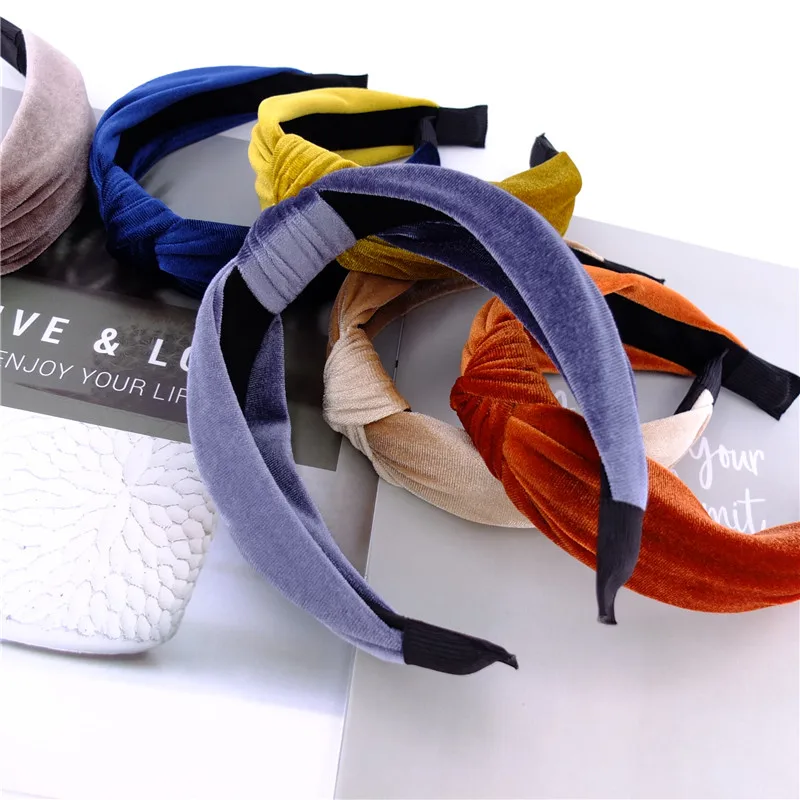 Бархатные повязки на волосы классические мешки для девушки и женщины бархатная