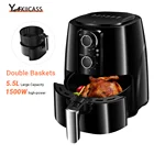 YAXIICASS 360 печь для жарения без масла 5,5L большая емкость воздушный жареный котел 1500W многофункциональная электрогриль с жареной корзиной