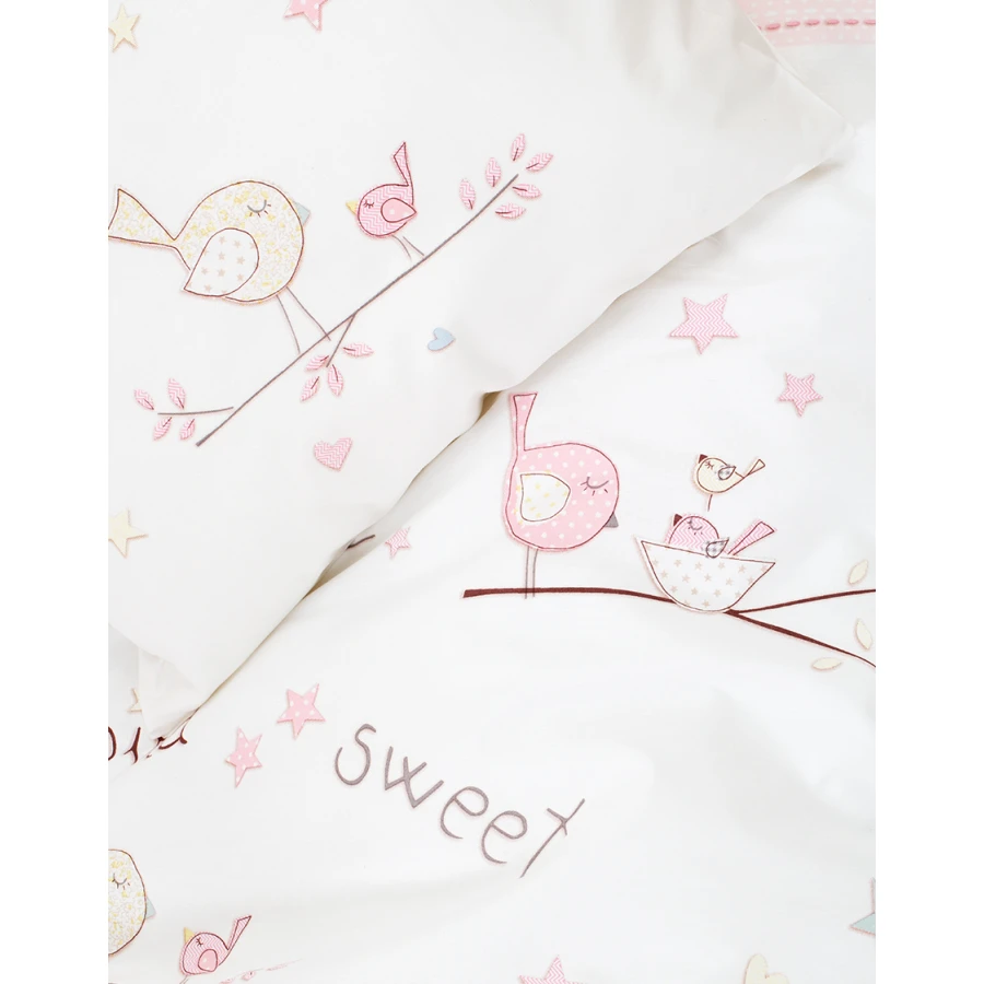 

Made in Turkey Sweet Bird % 100 Cotton Baby Duvet Cover Set