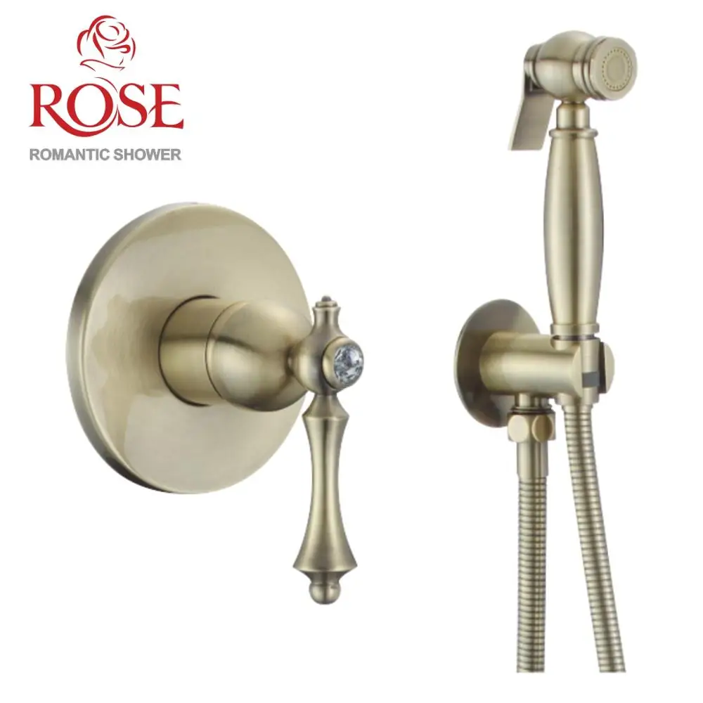 ROSE Встроенный гигиенический душ для биде в стену настенное крепление унитаза