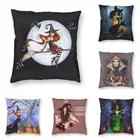 Чехол-подушка на Хэллоуин с ведьмой, ужасом, лунным светом, 40x40 см