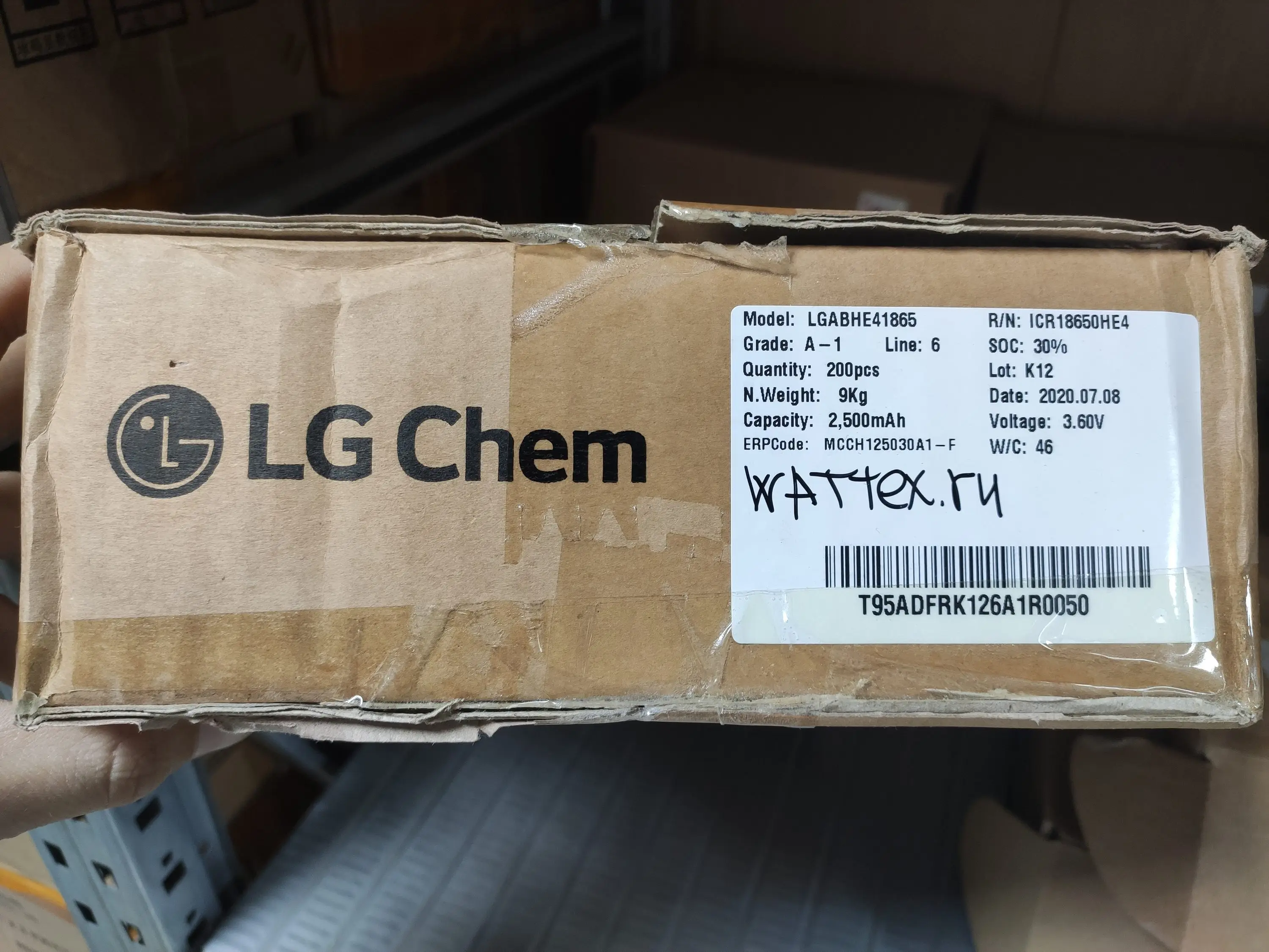 Аккумулятор 18650 высокотоковый оригинал LG HE4 низкое сопротивление high current 2 5Ah 13мОм