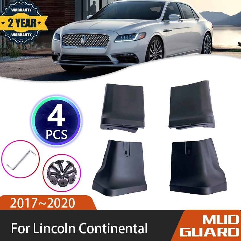 

4-Piece Set Of Car Accessories Mudguard ForLincoln Continental MK10 2017~2020 2018 2019 Wheel Fender Splash Flap Wheel Arch Pads