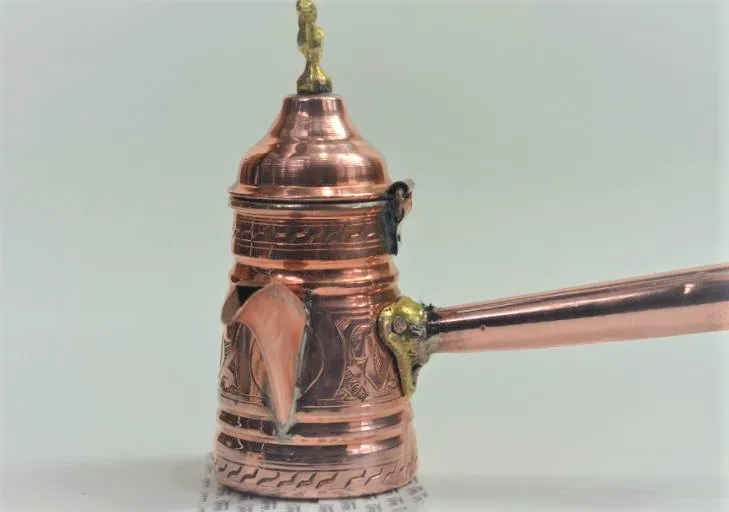 

Covered Coffee Pot with Bird Pattern